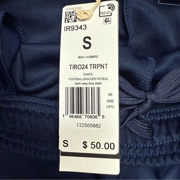 Adidas Tiro 24 Training Pants Navy Blue 2 / White Football Soccer Men Small - Picture 7 of 7